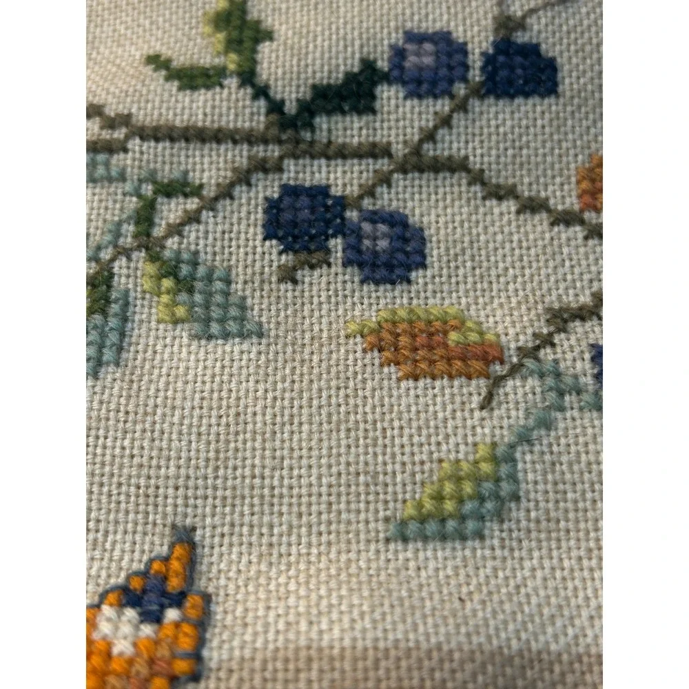 Finished Cross Stitch‎ Wall Hanging Permin of Copenhagen "Forest Floor" Handmade - Picture 5 of 8